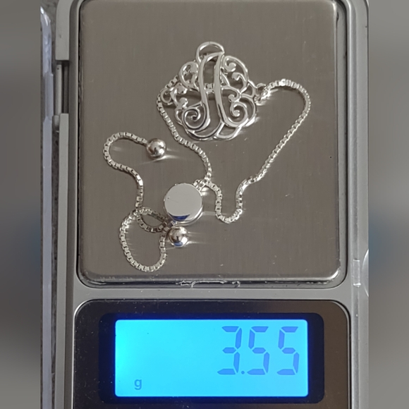 Firm Final price!*Sterling script A bolo bracelet - Picture 6 of 6